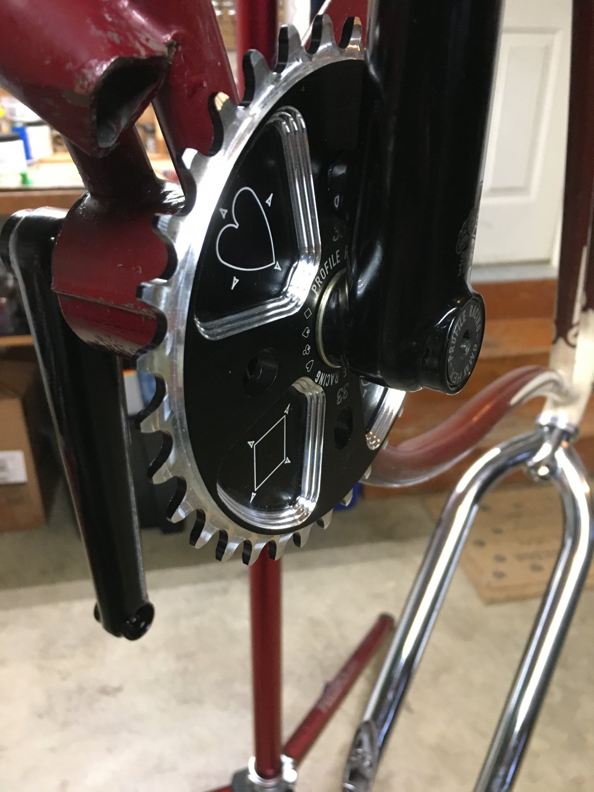 Profile crank/sprocket install problems help ( on old Schwinn DX